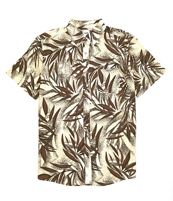 Rowm Blend Short Sleeve Exploded Leaf Print Outsider Shirt | Dillard's