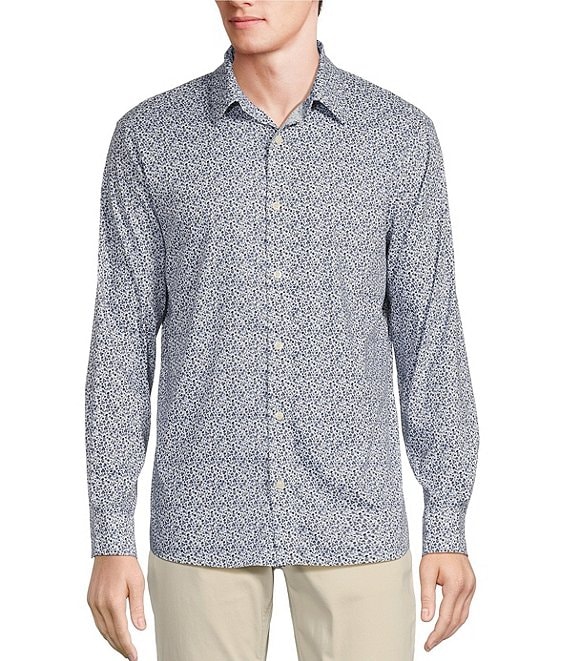 Rowm Long Sleeve Quad Blend Point Collar Floral Print Shirt | Dillard's