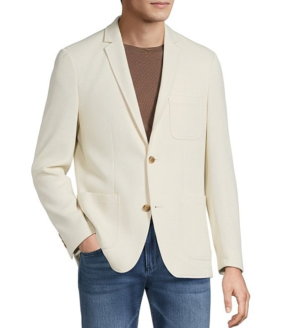 Rowm Long Sleeve Textured Solid Knit Blazer
