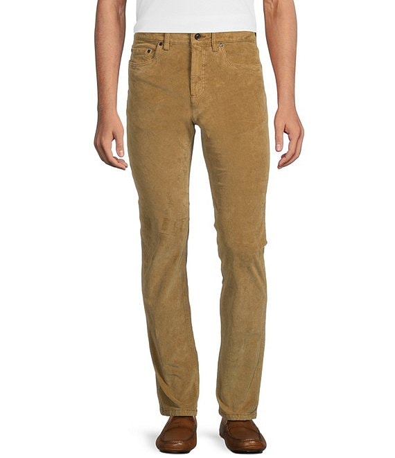 Rowm Nomad Collection Flat Front Corduroy Garment Dyed 5-Pocket Pants ...