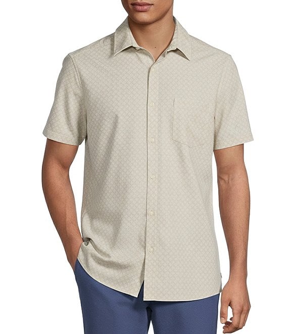 Rowm Rec + Relax Short Sleeve Performance Starburst Print Shirt