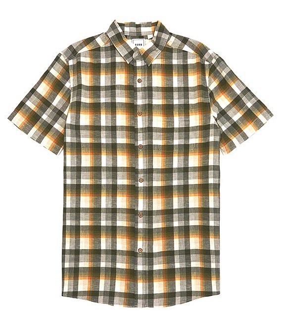 Rowm Short Sleeve Medium Plaid Texture Outsider Shirt | Dillard's