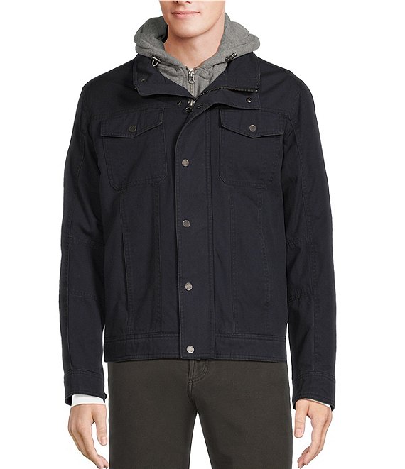 Rowm Washed Cotton Hooded Hipster Jacket | Dillard's