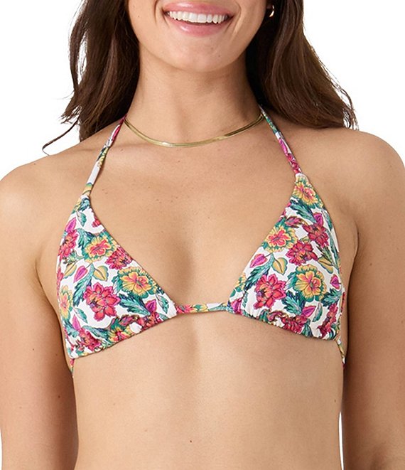 Roxy Beach Blossom Floral Triangle Swim Top