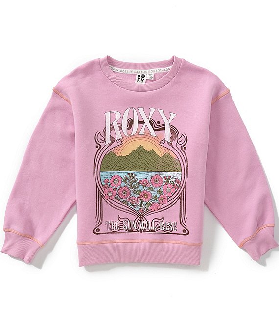 Roxy Big Girls Long Sleeve Sunrise Crew Fleece Pullover