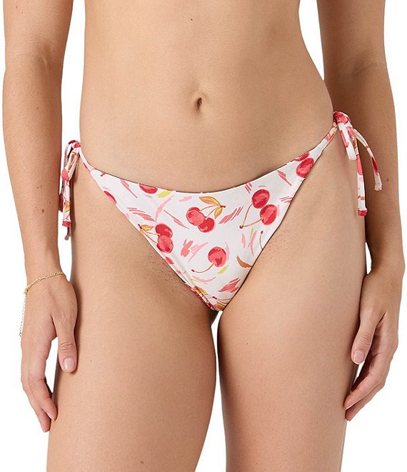 Roxy Cherry On Top Reversible Tie Side Hipster Swim Bottom