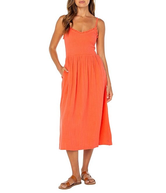 Roxy Downriver Sleeveless Midi Dress