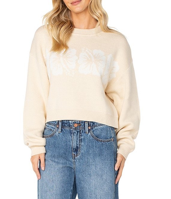 Roxy Long Sleeve Hibiscus Harmony Sweater