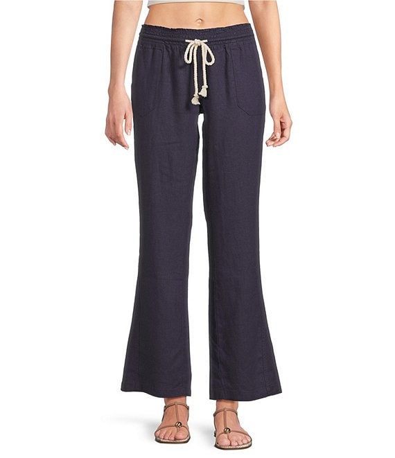 Roxy Oceanside Linen Blend Wide Leg Pants