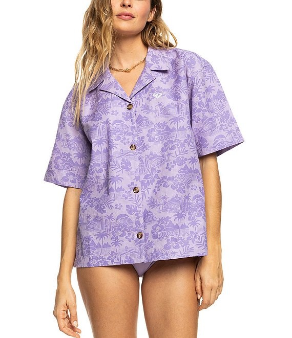 Button Roxy Surf.Kind.Kate Printed Shirt | Dillard\'s Front