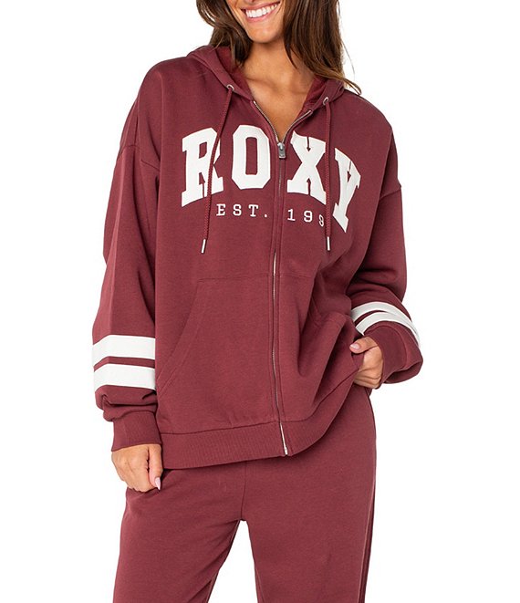 Roxy Varsity Inspired Sunset Zip Up Jacket