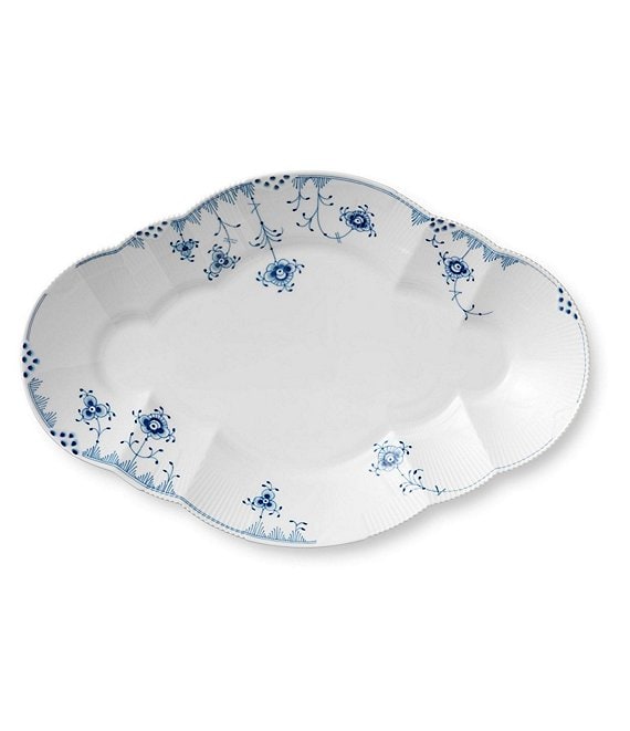 Royal Copenhagen Blue Elements 15#double; Oval Platter