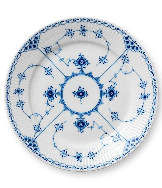 Royal Copenhagen Blue Fluted Half Lace Rim Salad Plate