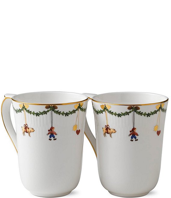 Star Christmas Mug Set, Christmas Dinnerware