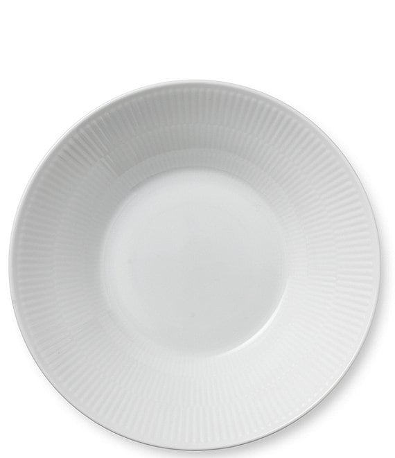 Royal Copenhagen White Fluted Deep Plate- 9.45#double;