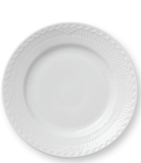 Royal Copenhagen White Fluted Half Lace Plate-6#double;