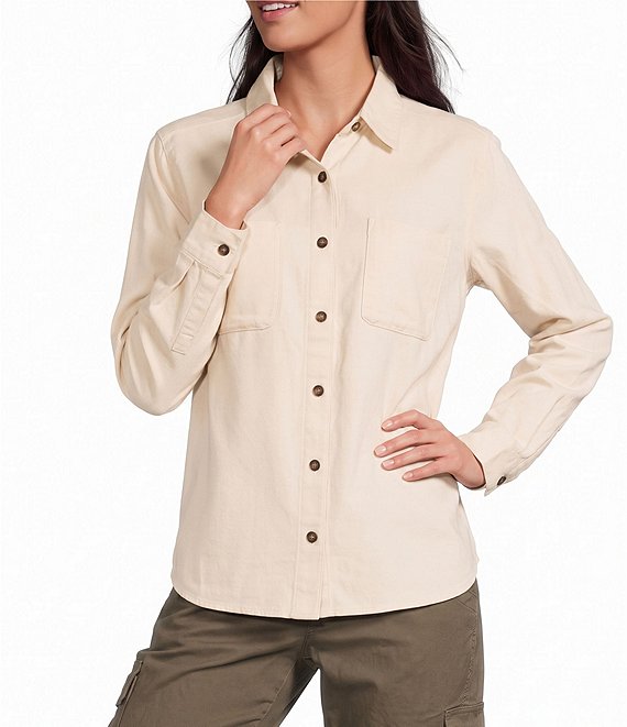 Royal Robbins Lieback Organic Cotton Point Collar Button Front Shirt