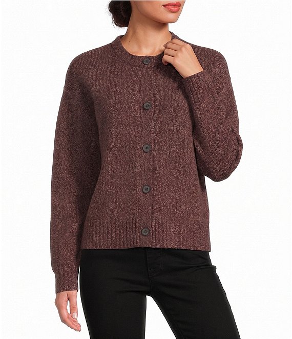 Royal Robbins Rockcraft Merino Wool Double Layered Crew Neck Button Front Cardigan