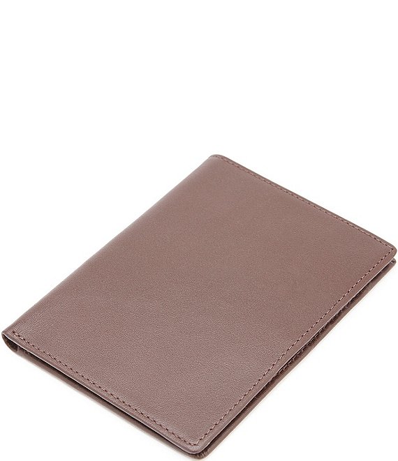 Color:Brown - Image 1 - Leather RFID Blocking Passport Currency Wallet
