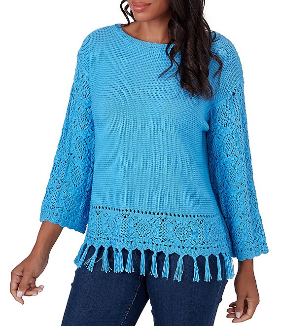 Fringe discount pullover sweater