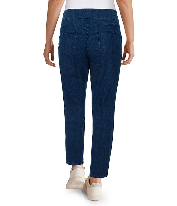 パンツ RUBY Ruby Rd. Extra Stretch Denim Straight Leg Ankle Pull-On Pants