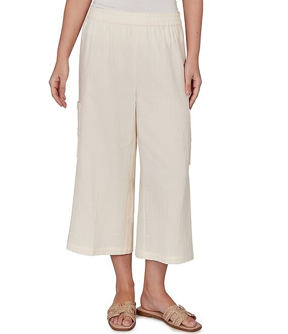 Ruby Rd. Gauze Pull-On Cargo Pants