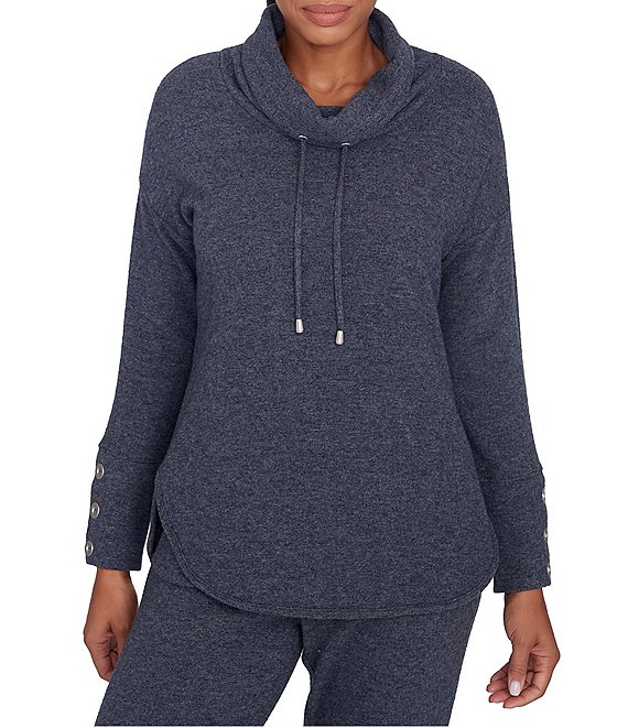 Ruby Rd. Knit Cowl Neck Long Sleeve Cozy Top