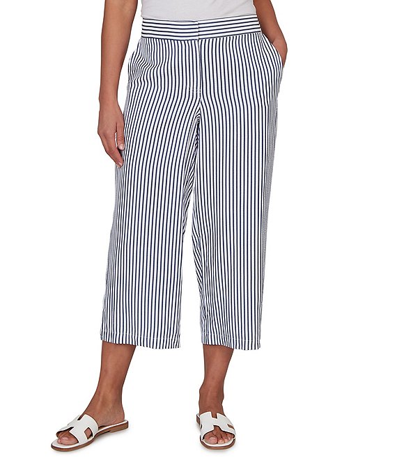 Ruby Rd. Petite Size Seersucker Stripe Capri Pant