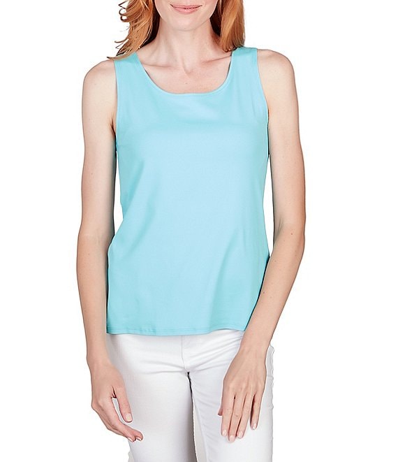 Ruby Rd. Petite Size Solid Knit Scoop Neck Tank
