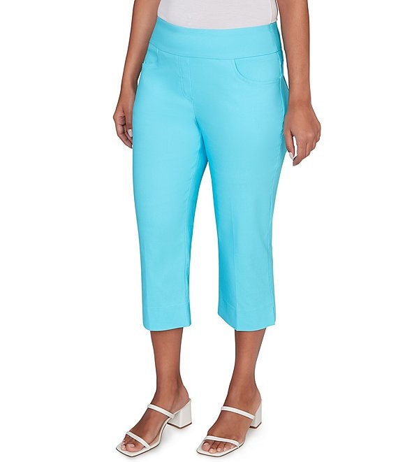 Ruby Rd. Petite Size Stretch Straight Leg Pull-On Capri Pants
