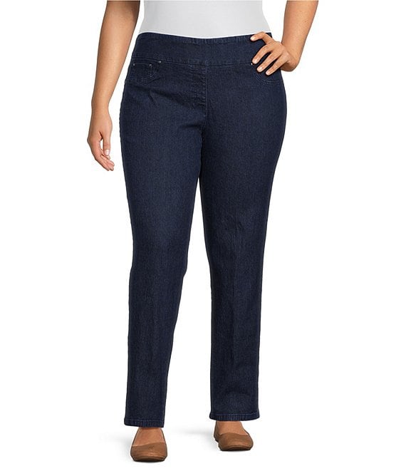 Ruby Rd. Plus Size Pull-On Denim Jeans | Dillard's