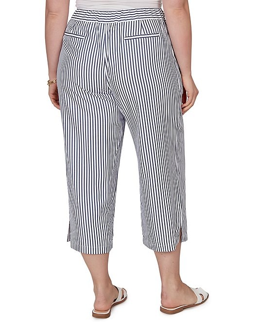 Ruby Rd. Plus Size Seersucker Stripe Capri Pants | Dillard's