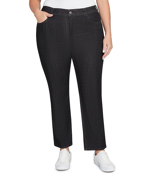 Ruby Rd. Plus Size Soft Denim Pull-On Boot-Cut Jeans