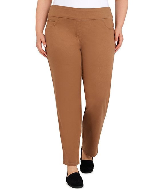 Ruby Rd. Plus Size Soft Hand Twill Pull-On Ankle Pants | Dillard's