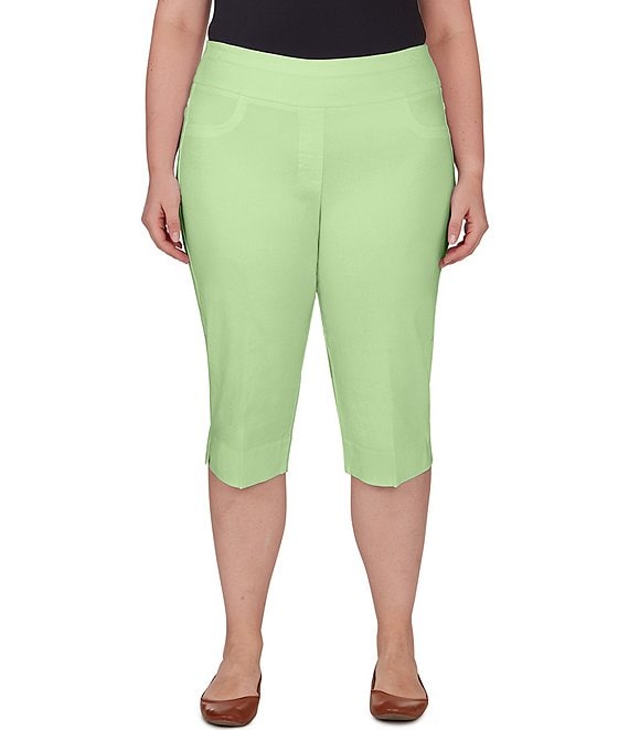 Ruby Rd. Plus Size Stretch Pull-On Clamdigger Capri Pants | Dillard's