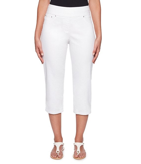 Ruby Rd. Pull-On Extra Stretch Denim Capri Jeans | Dillard's