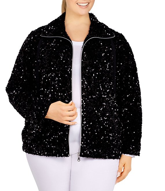 Ruby Rd. Sequined Knit Drawstring 