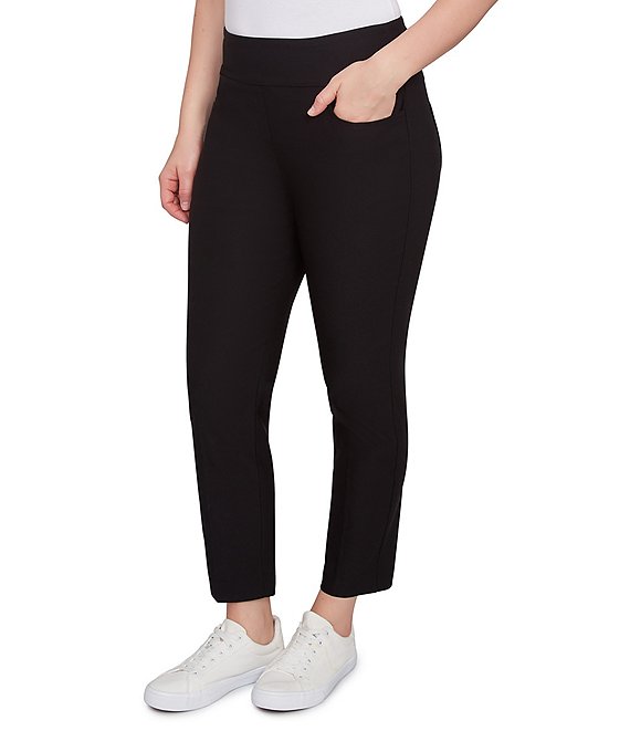 Ruby Rd. Silk Tech Straight Leg Pull-On Ankle Pants