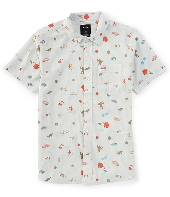 RVCA Big Boys 8-20 Short Sleeve Luke Printed Woven Shirt | Dillard's