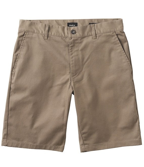 Color:Dark Khaki - Image 1 - Big Boys 8-20 Weekday Stretch Shorts