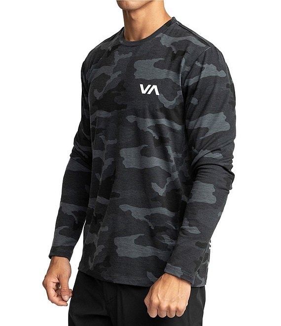 RVCA VA Sport Vent Long-Sleeve Camouflage-Print Tee