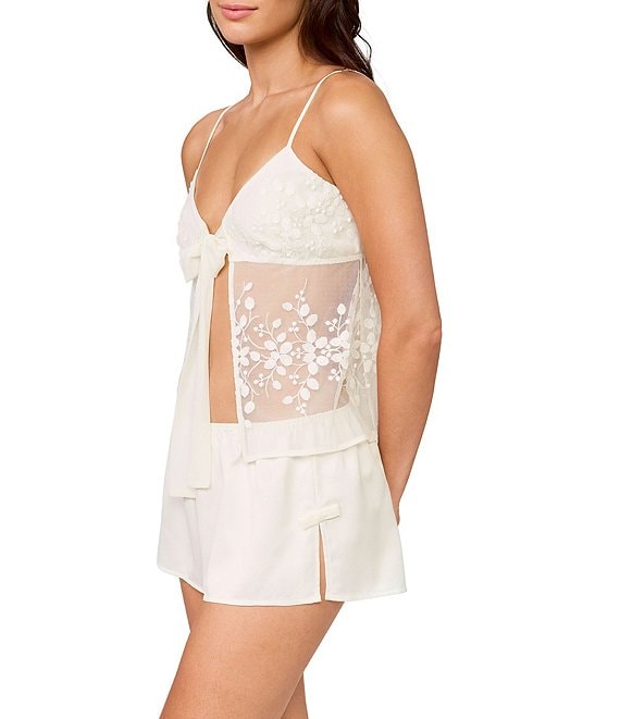 Rya Collection Tidal Sleeveless V-Neck Tie-Front Cami & Shorty Chiffon Bridal Set