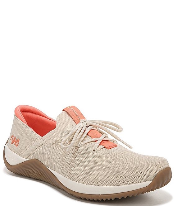 Color:Almond Beige - Image 1 - Echo Knit Fit Slip-On Light Hiking Sneakers