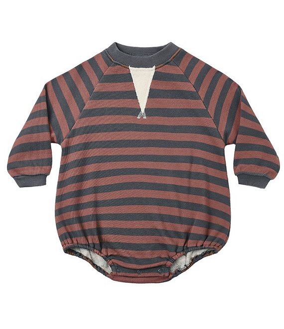 Rylee + Cru Baby Boys Mulberry Stripe Romper
