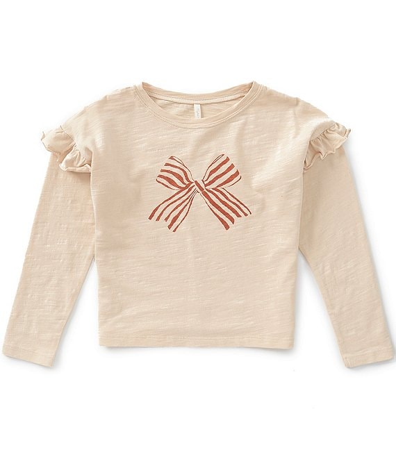Rylee + Cru Girls Ruffle Long Sleeve Sweatshirt