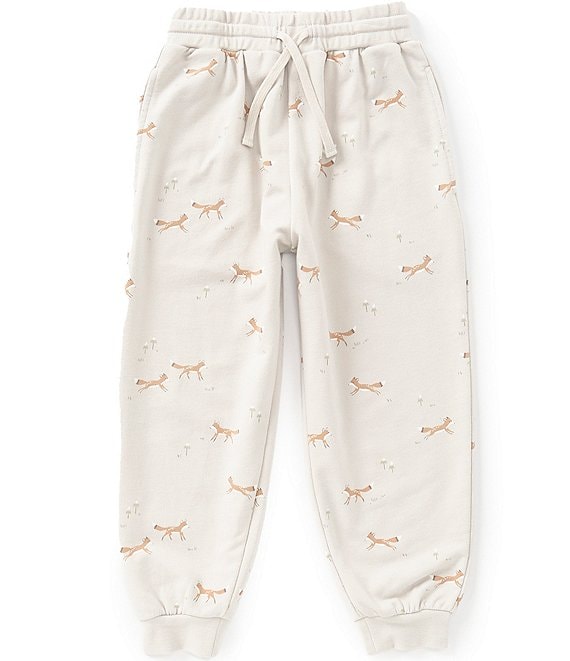 Rylee + Cru Little Boys Pull On Fox Print Joggers