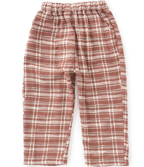 Rylee + Cru Little Boys Pull On Plaid Pants