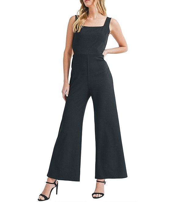 Sadie Sage Sleeveless Side Cutout Wide Leg Jumpsuit Dillard s