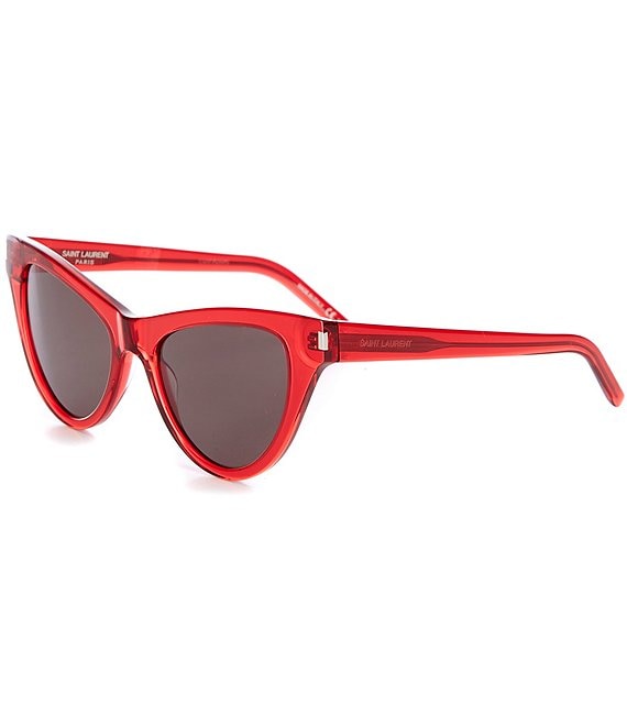 Color:Red - Image 1 - Cat Eye 54mm Sunglasses