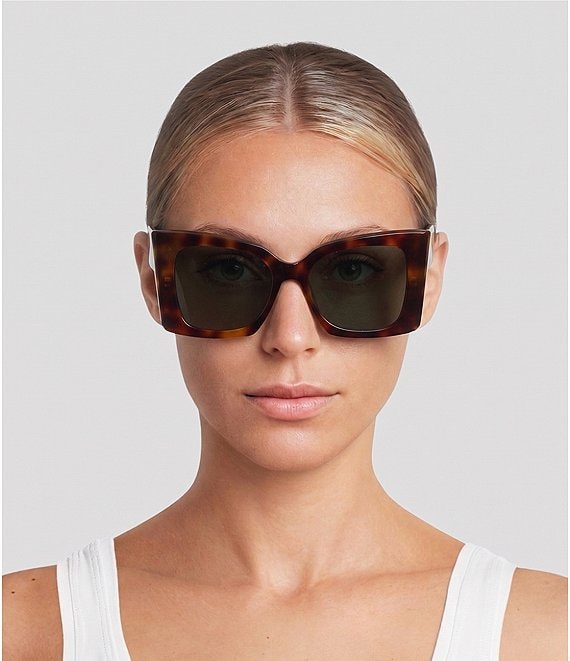 YSLぼうし Yves Saint Laurent Women's Blaze SL M119 54mm Tortoise Cat Eye